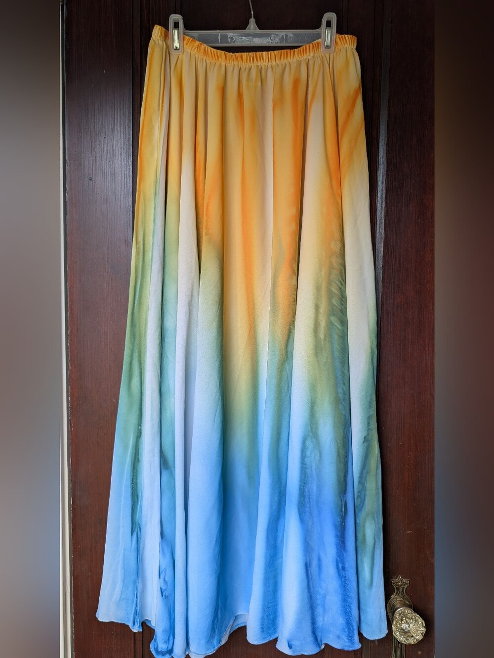 Watercolor Formal Maxi Skirt